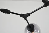 Bethel Black Chandelier in Metal & Glass