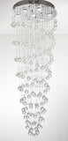 Bethel Chrome Chandelier in Metal & Crystal