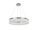 Bethel Chrome LED Chandelier in Stainless Steel & Crystal