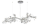 Bethel Chrome Chandelier in Stainless Steel & Crystal