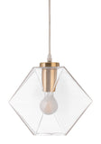 English Elm EE2580 Glass, Steel Modern Commercial Grade Ceiling Lamp Gold, Clear Glass, Steel