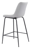 Zuo Modern Byron 100% Polyurethane, Plywood, Steel Modern Commercial Grade Counter Stool White, Black 100% Polyurethane, Plywood, Steel