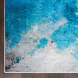 Nourison Le Reve LER02 Artistic Machine Made Tufted Indoor only Area Rug Seafoam 5'3" x 7'3" 99446494214