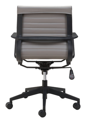 Zuo Modern Stacy 100% Polyurethane, Steel, Nylon Modern Commercial Grade Office Chair Gray, Black 100% Polyurethane, Steel, Nylon