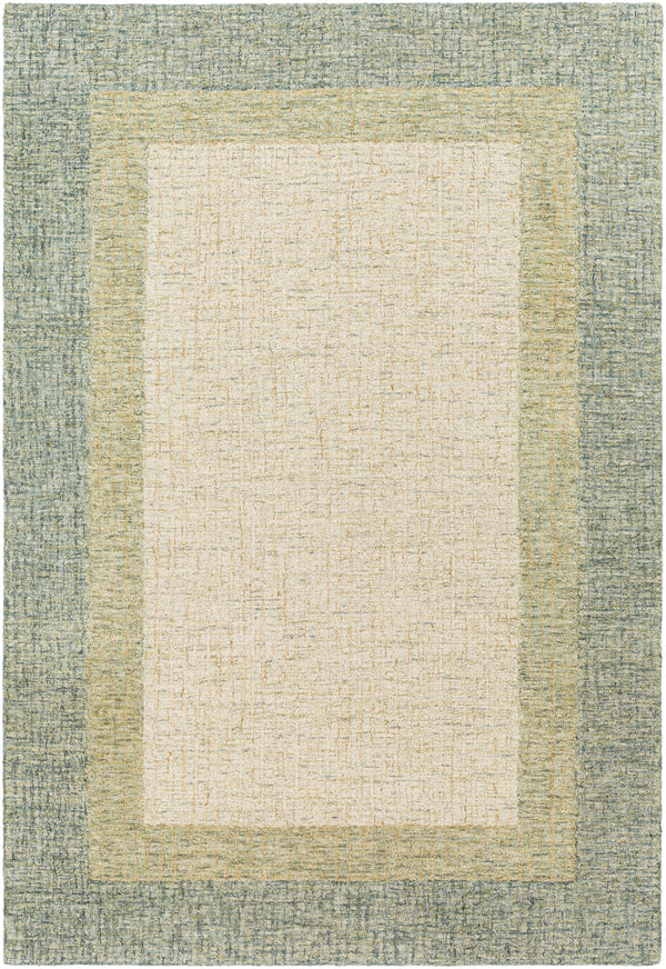 Elena EAE-2302 Modern Wool Rug EAE2302-8RD Sage, Olive, Beige, Cream 100% Wool 8' Round