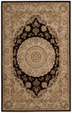 Nourison Nourison 2000 2233 Persian Handmade Tufted Indoor Area Rug Black 5'6" x 8'6" 99446534736