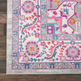 Nourison Passion PSN20 Bohemian Machine Made Power-loomed Indoor Area Rug Light Grey/Pink 9' x 12' 99446765222