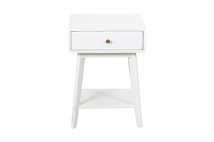 Porter Designs Capri Solid Wood Modern Nightstand White 04-108-04-6840
