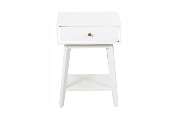 Porter Designs Capri Solid Wood Modern Nightstand White 04-108-04-6840