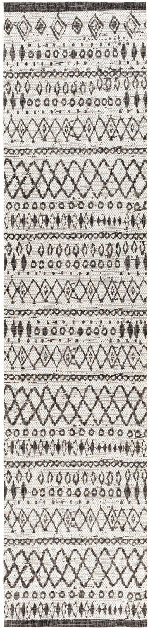 Eagean EAG-2341 Global Polypropylene Rug EAG2341-2712 White, Black 100% Polypropylene 2'7" x 12'