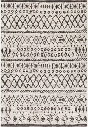 Eagean EAG-2341 Global Polypropylene Rug EAG2341-81012 White, Black 100% Polypropylene 8'10" x 12'