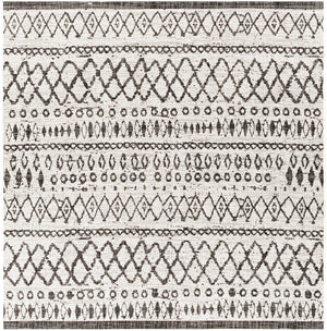 Eagean EAG-2341 Global Polypropylene Rug EAG2341-67SQ White, Black 100% Polypropylene 6'7" Square