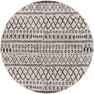 Eagean EAG-2341 Global Polypropylene Rug EAG2341-710RD White, Black 100% Polypropylene 7'10" Round