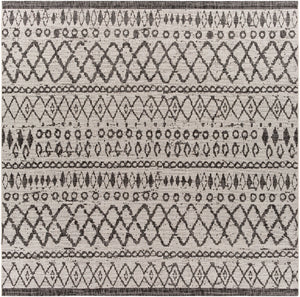 Eagean EAG-2341 Global Polypropylene Rug EAG2341-710SQ White, Black 100% Polypropylene 7'10" Square