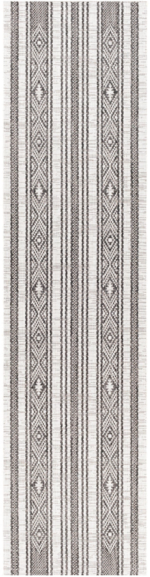 Eagean EAG-2352 Global Polypropylene Rug EAG2352-2712 Black, White, Medium Gray 100% Polypropylene 2'7" x 12'