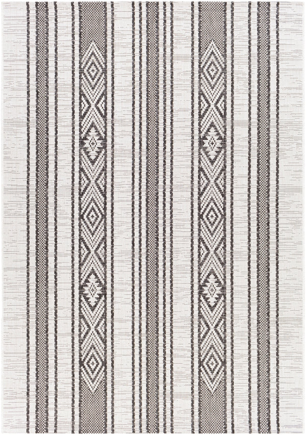 Eagean EAG-2352 Global Polypropylene Rug EAG2352-81012 Black, White, Medium Gray 100% Polypropylene 8'10" x 12'
