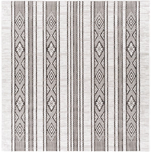Eagean EAG-2352 Global Polypropylene Rug EAG2352-67SQ Black, White, Medium Gray 100% Polypropylene 6'7" Square