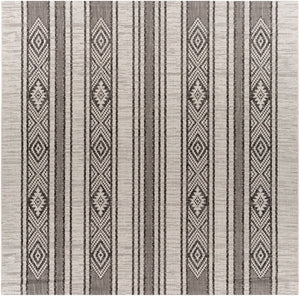 Eagean EAG-2352 Global Polypropylene Rug EAG2352-710SQ Black, White, Medium Gray 100% Polypropylene 7'10" Square
