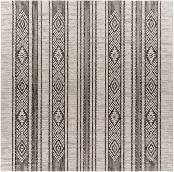 Eagean EAG-2352 Global Polypropylene Rug EAG2352-710SQ Black, White, Medium Gray 100% Polypropylene 7'10" Square