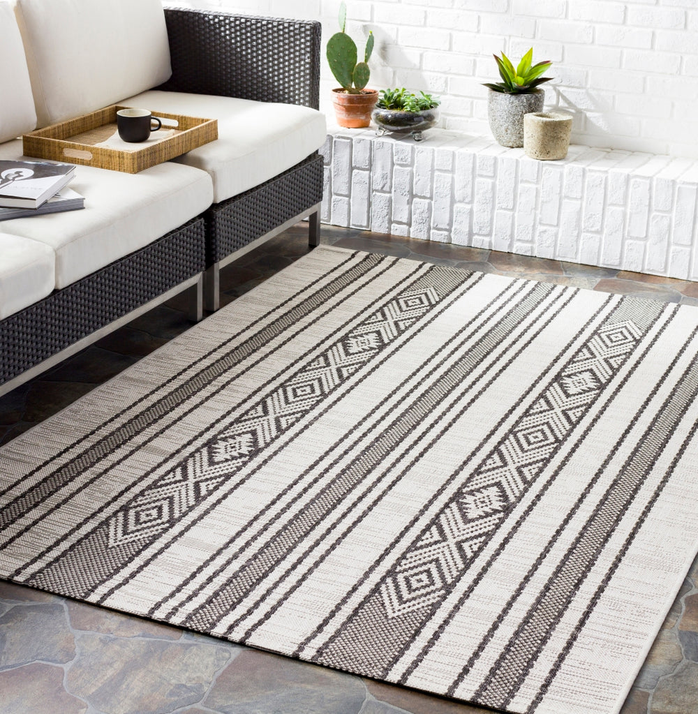 Eagean EAG-2352 Global Polypropylene Rug EAG2352-81012 Black, White, Medium Gray 100% Polypropylene 8'10" x 12'