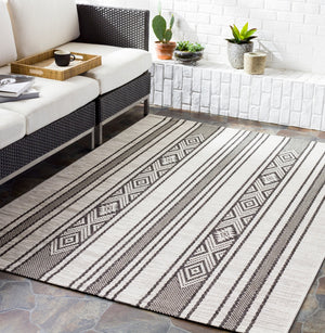 Eagean EAG-2352 Global Polypropylene Rug EAG2352-81012 Black, White, Medium Gray 100% Polypropylene 8'10" x 12'