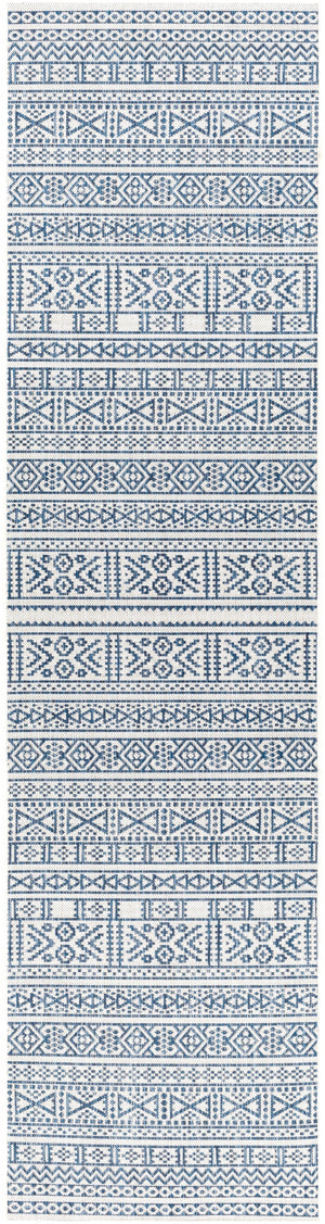 Eagean EAG-2357 Global Polypropylene Rug EAG2357-2712 Bright Blue, Navy, Pale Blue, White 100% Polypropylene 2'7" x 12'