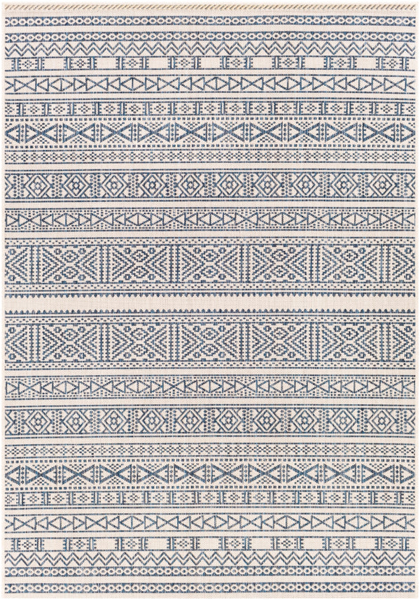 Eagean EAG-2357 Global Polypropylene Rug EAG2357-81012 Bright Blue, Navy, Pale Blue, White 100% Polypropylene 8'10" x 12'