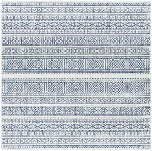 Eagean EAG-2357 Global Polypropylene Rug EAG2357-710SQ Bright Blue, Navy, Pale Blue, White 100% Polypropylene 7'10" Square