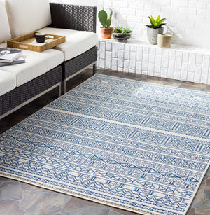 Eagean EAG-2357 Global Polypropylene Rug EAG2357-81012 Bright Blue, Navy, Pale Blue, White 100% Polypropylene 8'10" x 12'