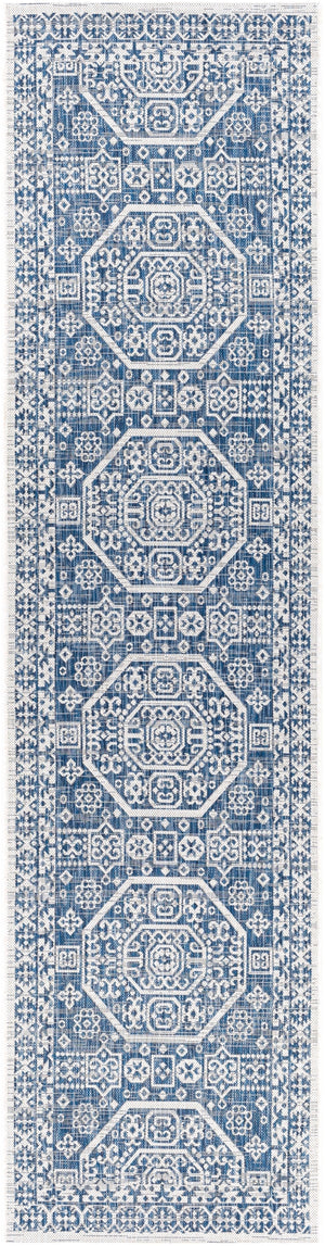Eagean EAG-2358 Global Polypropylene Rug EAG2358-2712 Bright Blue, Navy, Pale Blue, White 100% Polypropylene 2'7" x 12'