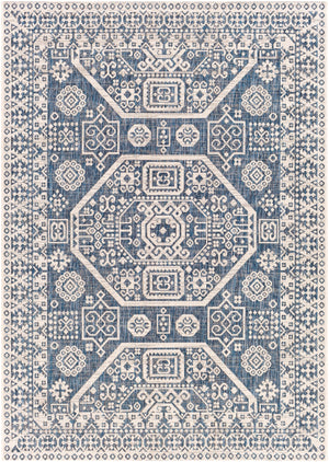 Eagean EAG-2358 Global Polypropylene Rug EAG2358-81012 Bright Blue, Navy, Pale Blue, White 100% Polypropylene 8'10" x 12'