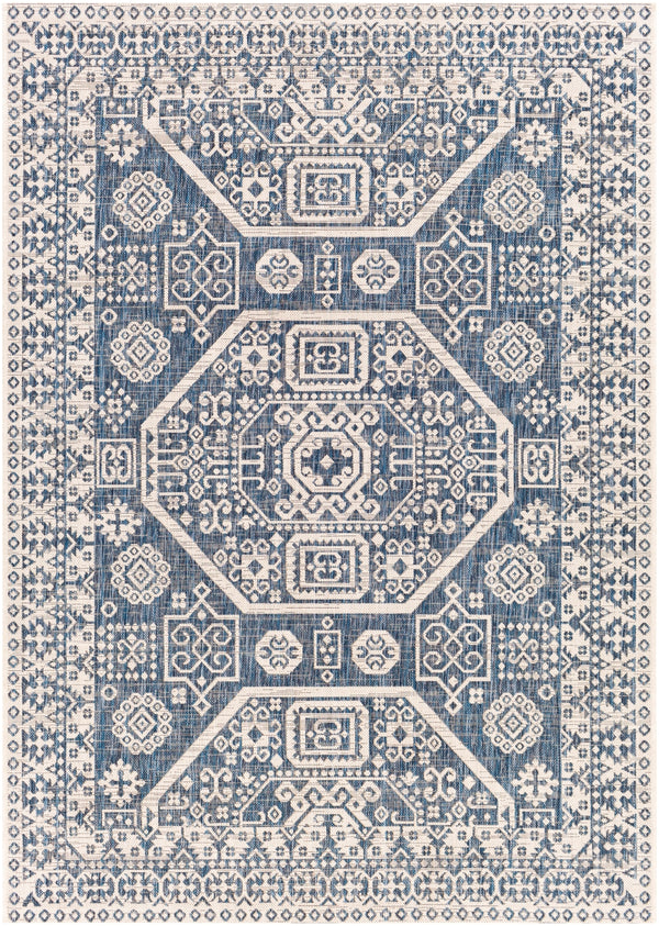 Eagean EAG-2358 Global Polypropylene Rug EAG2358-81012 Bright Blue, Navy, Pale Blue, White 100% Polypropylene 8'10" x 12'