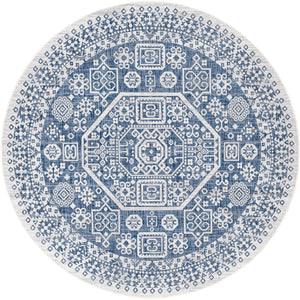 Eagean EAG-2358 Global Polypropylene Rug EAG2358-710RD Bright Blue, Navy, Pale Blue, White 100% Polypropylene 7'10" Round
