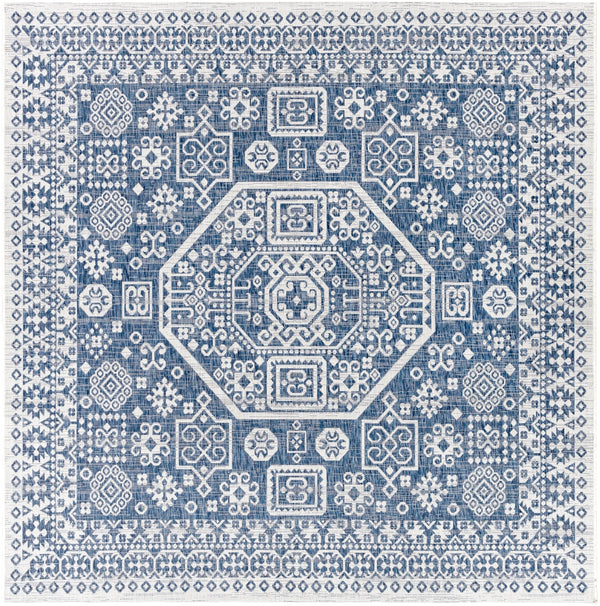 Eagean EAG-2358 Global Polypropylene Rug EAG2358-710SQ Bright Blue, Navy, Pale Blue, White 100% Polypropylene 7'10" Square