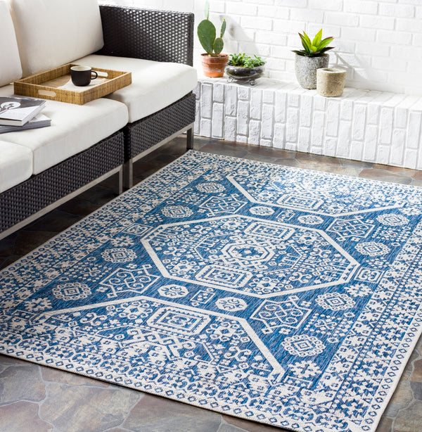 Eagean EAG-2358 Global Polypropylene Rug EAG2358-81012 Bright Blue, Navy, Pale Blue, White 100% Polypropylene 8'10" x 12'