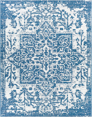 Eagean EAG-2377 Traditional Polypropylene Rug EAG2377-710102 Dark Blue, Denim, Cream 100% Polypropylene 7'10" x 10'2"