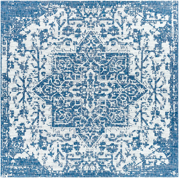 Eagean EAG-2377 Traditional Polypropylene Rug EAG2377-710SQ Dark Blue, Denim, Cream 100% Polypropylene 7'10" Square