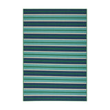 Noble House Ellis Indoor/ Outdoor Geometric 5 x 8 Area Rug, Blue and Green