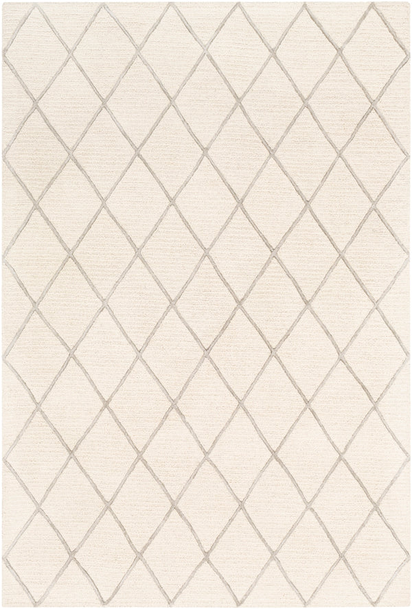 Eaton EAT-2303 Modern Wool, Viscose Rug EAT2303-912 Cream, Taupe 80% Wool, 20% Viscose 9' x 12'