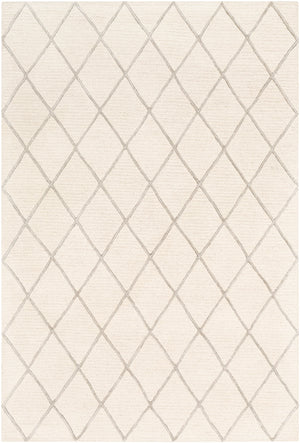 Eaton EAT-2303 Modern Wool, Viscose Rug EAT2303-912 Cream, Taupe 80% Wool, 20% Viscose 9' x 12'