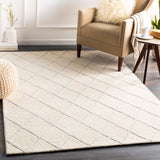 Eaton EAT-2303 Modern Wool, Viscose Rug EAT2303-912 Cream, Taupe 80% Wool, 20% Viscose 9' x 12'