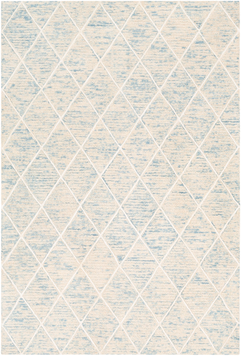 Eaton EAT-2304 Modern Wool, Viscose Rug EAT2304-912 Ice Blue, Denim, Ivory, Cream 80% Wool, 20% Viscose 9' x 12'