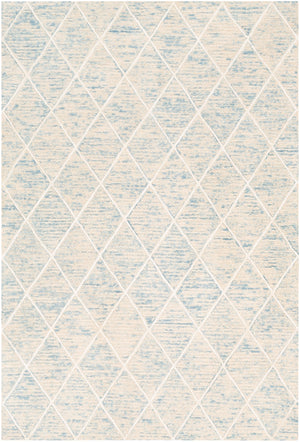 Eaton EAT-2304 Modern Wool, Viscose Rug EAT2304-912 Ice Blue, Denim, Ivory, Cream 80% Wool, 20% Viscose 9' x 12'