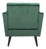 Zuo Modern Bastille 100% Polyester, Plywood, Rubberwood Modern Commercial Grade Accent Chair Green, Black 100% Polyester, Plywood, Rubberwood