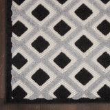 Nourison Aloha ALH26 Outdoor Machine Made Power-loomed Indoor/outdoor Area Rug Black White 9' x 12' 99446829900