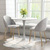 Zuo Modern Opus MDF, Steel Modern Commercial Grade Dining Table White MDF, Steel