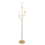 Sagebrook Home Contemporary Frosted Glass 3-bulbs Floor  Lamp 50808-02 Gold Glass