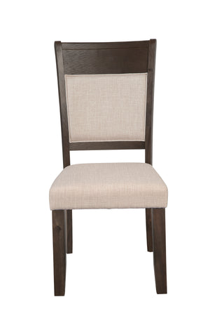 Alpine Furniture Brayden Set of 2 Side Chairs 2019-02 Espresso Acacia Solids & Veneer 24.5 x 19 x 40