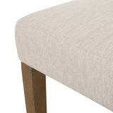 Kuna Contemporary Upholstered Dining Chair, Beige and Weathered Brown Noble House