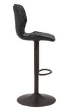 Zuo Modern Seth 100% Polyurethane, Plywood, Steel Modern Commercial Grade Barstool Vintage Black, Dark Bronze 100% Polyurethane, Plywood, Steel